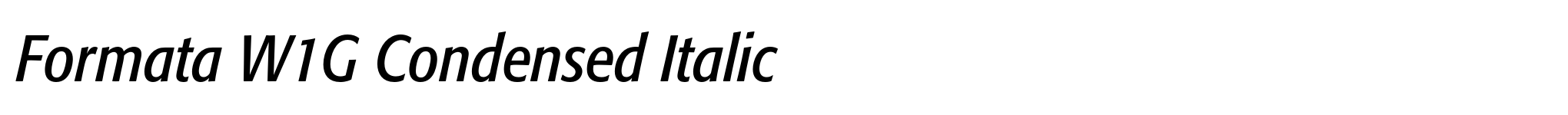 Formata W1G Condensed Italic image